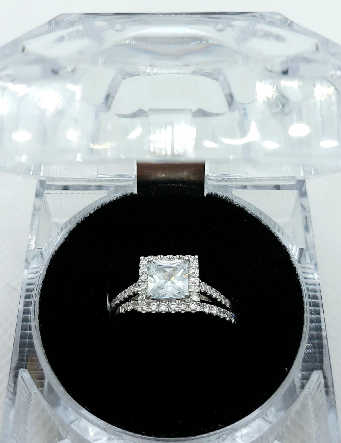 2PC Silver Wedding Ring